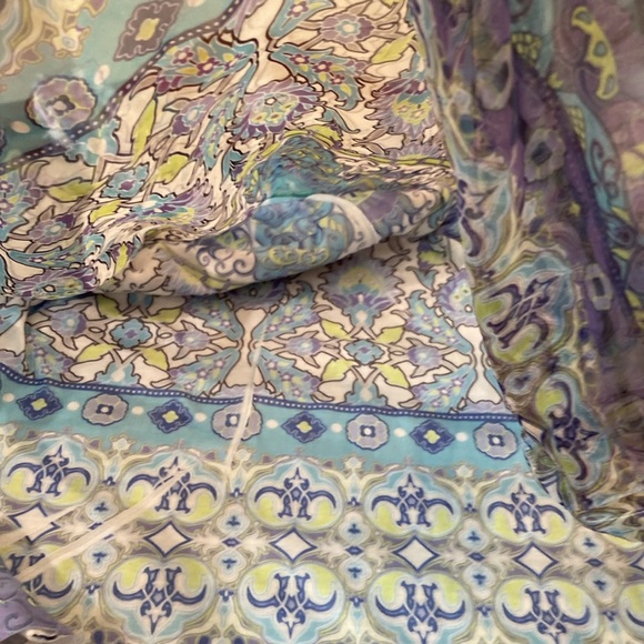 One World Live and let Live - crochet sleeveless blouse. Size XL - Picture 4 of 8